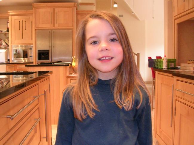 Sophie, pictured at age 8, said "health" was all she thought about. Picture: Supplied.