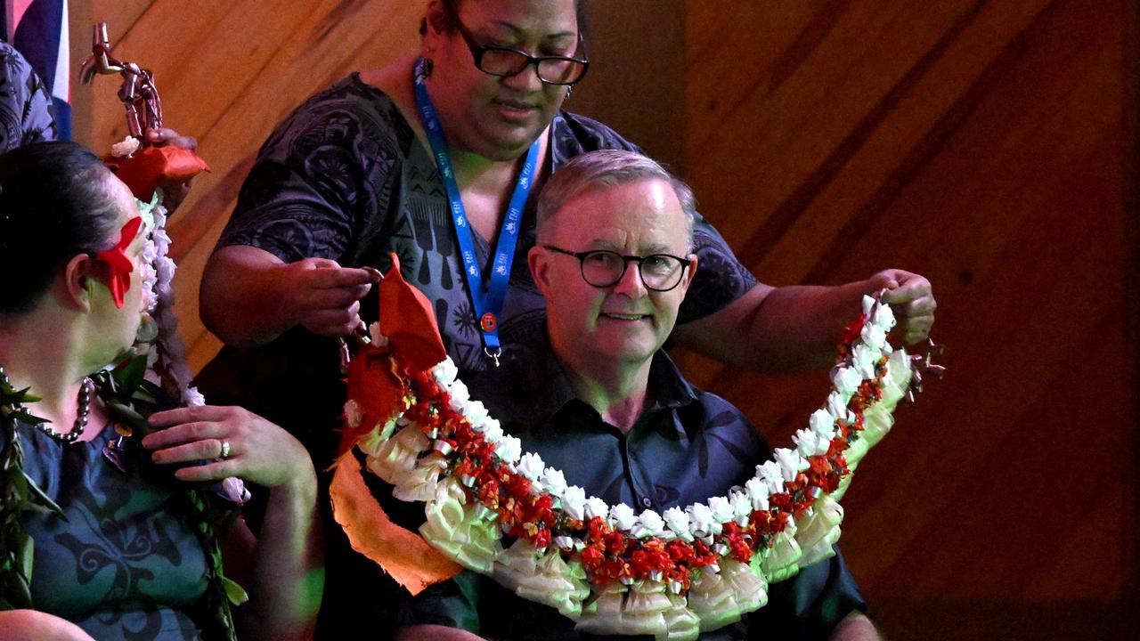 Here he is in Fiji. Picture: AFP