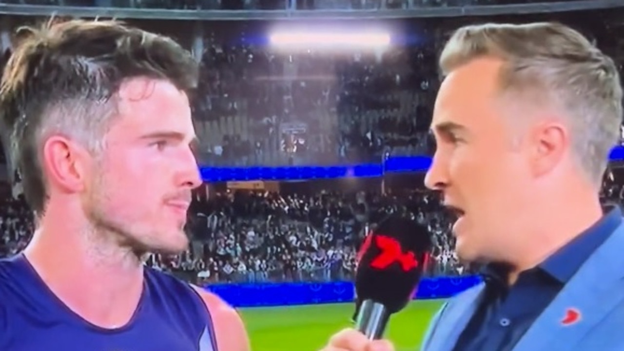 Channel 7 presenter Ryan Daniels asks Andrew Brayshaw awkward ‘face ...