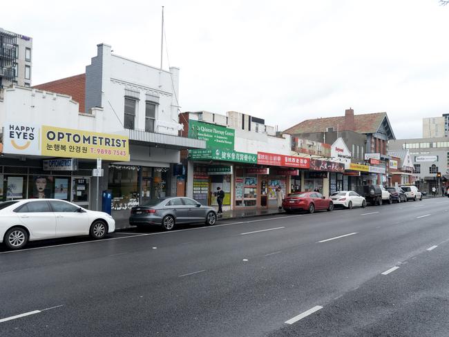 Whitehorse Rd in Box Hill in 2021. Picture: Andrew Henshaw