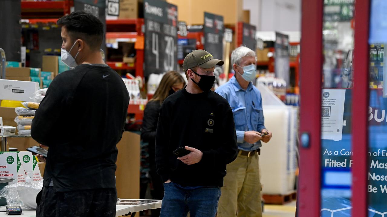 Customers at Bunnings in Randwick, Sydney on Wednesday. Picture: NCA NewsWire/Bianca De Marchi