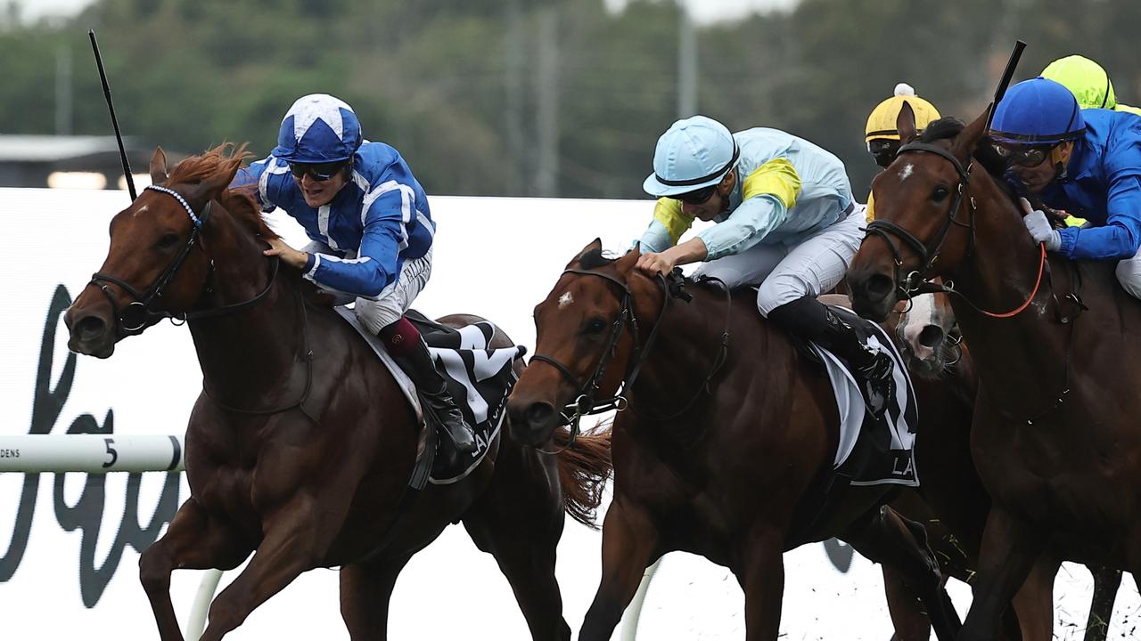 Lake Forest (left) won the Golden Eagle with Cieren Fallon aboard. Picture: Jeremy Ng-Getty Images