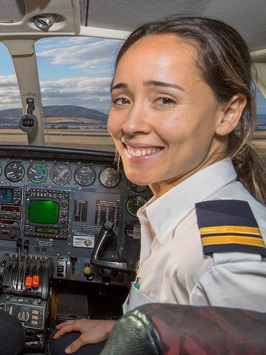 Nikita Walker at the controls of a Par Avion aircraft. Picture: SUPPLIED