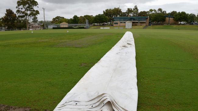 The covers are out at Schramms Reserve. Picture: Steve Tanner