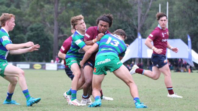 Samuela Tuisau. Colts 1 club rugby action between UQ and GPS. Saturday, April 20, 2024. Pic: Nick Tucker