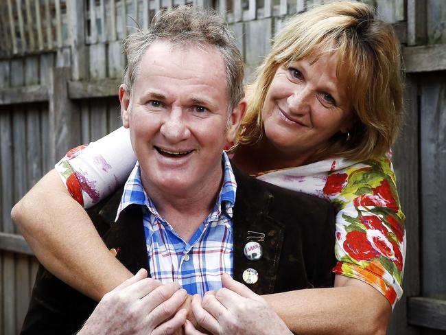 Gilbert with his loving sister Ellie Gilbert. Picture: Paul Loughnan