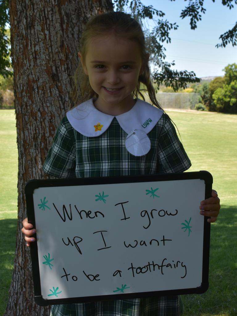 My First Year - Lutheran School Wagga Wagga students say what they would like to be when they grow up. Picture: Sam Turner