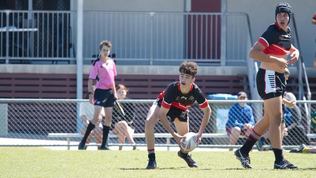 Ignatius Park College and Kirwan State High School teams take on St Brendanâ€™s College Yeppoon teams in Queensland state rugby league semi finals at Mackay on Wednesday, August 24, 2022.