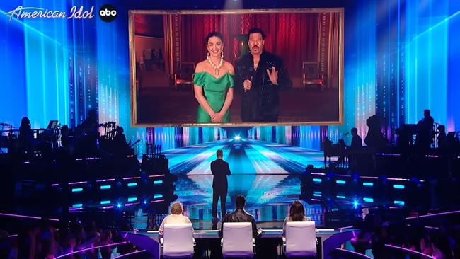 The American Idol panel and viewers look on from back in the US. Picture: American Idol/YouTube