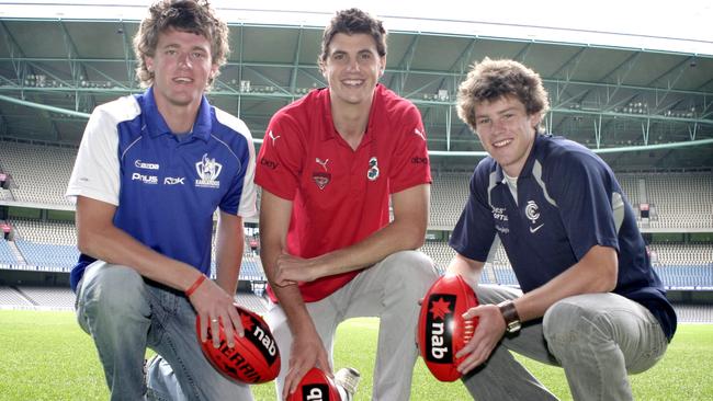 The top three picks of 2006: Lachie Hansen, Scott Gumbleton and Bryce Gibbs.
