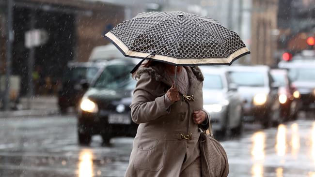 Adelaide received 42mm of rain on Thursday. Picture: NCA NewsWire / Kelly Barnes