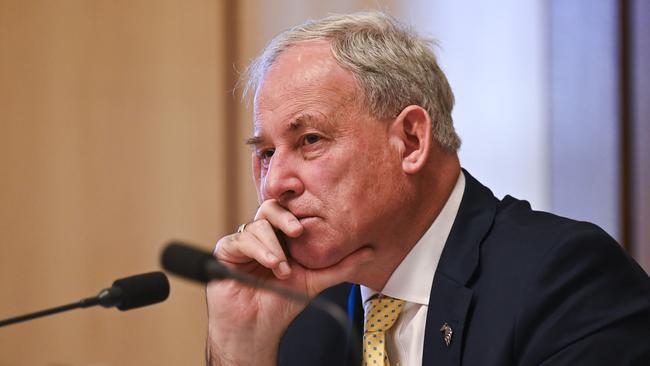 CANBERRA, AUSTRALIA, NewsWire Photos. OCTOBER 27, 2023: Senator Richard Colbeck during the Senate Finance and Public Adminstration Legislation Committee, Senate Estimates at Parliament House in Canberra. Picture: NCA NewsWire / Martin Ollman