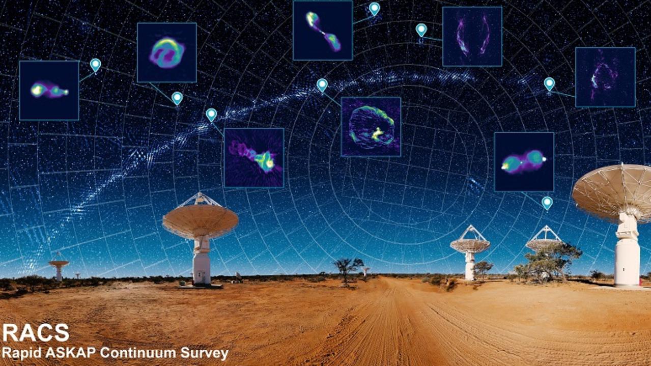 The Australian Square Kilometre Array Pathfinder (ASKAP) has charted about three million galaxies in just 300 hours, producing a Google Maps-like atlas or map of space, where most of the millions of starlike points on the map are distant galaxies.