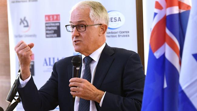 Fist of fury: Malcolm Turnbull clutches at straws. Picture: AAP