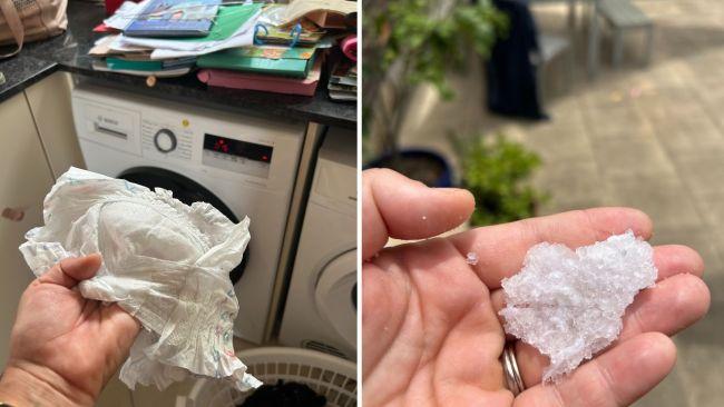 The nappy was left behind... along with the giant bits of what appears to be gel. Image: Kidspot