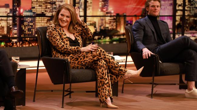 Maxine Horne on the set of Shark Tank Australia.