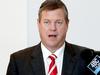 Treasurer Tim Nicholls holding a doorstop media conference after a BDO Economic and Political Update breakfast at the Brisbane Convention and Exhibition Centre. Pic Mark Cranitch.