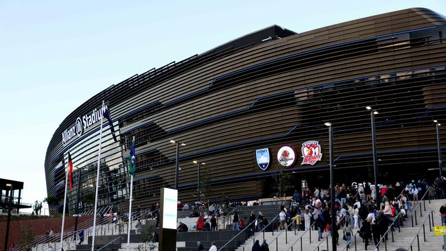 Roosters branding adorns Allianz Stadium around the ground. Picture by Damian Shaw