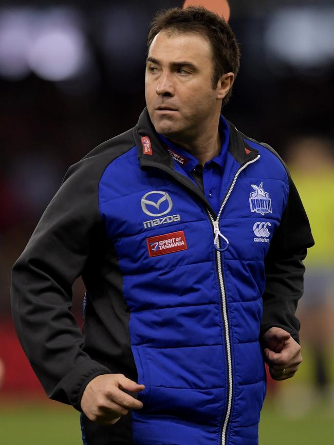 Brad Scott has been coach of North Melbourne for eight years.