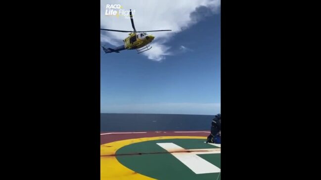 The Bundaberg-based RACQ LifeFlight Rescue helicopter has performed a winch rescue of a seriously ill crewman from a bulk carrier, near the Fraser Coast.