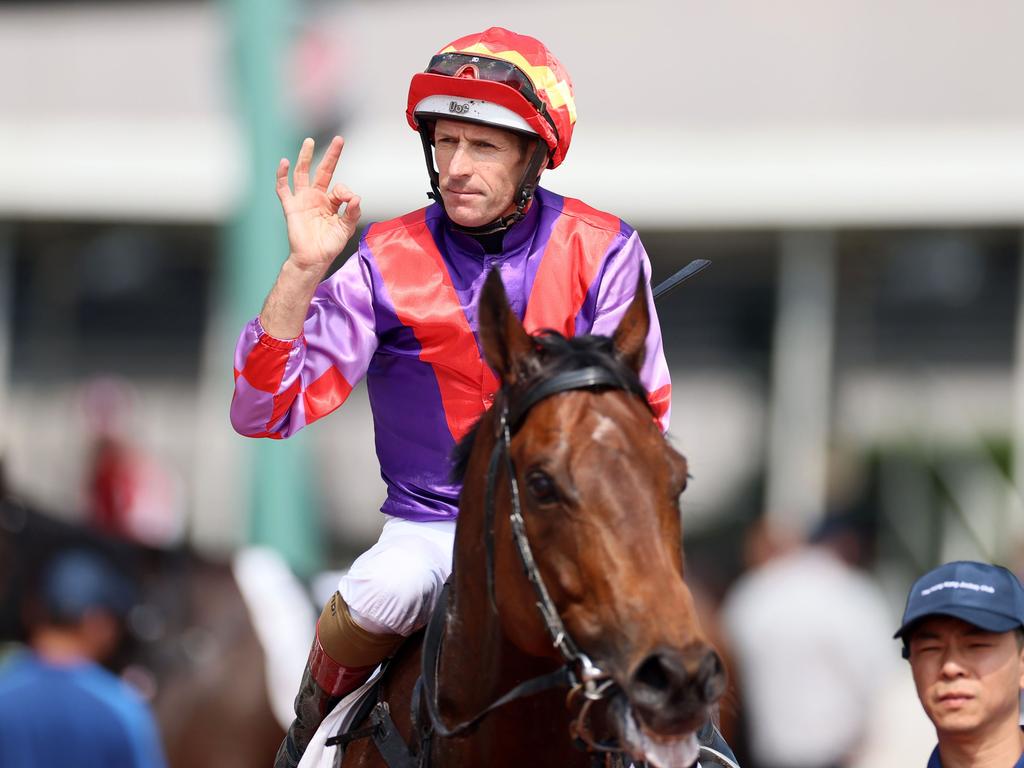 Hugh Bowman sits second in the Hong Kong jockeys' championship with 20 wins. Picture: HKJC