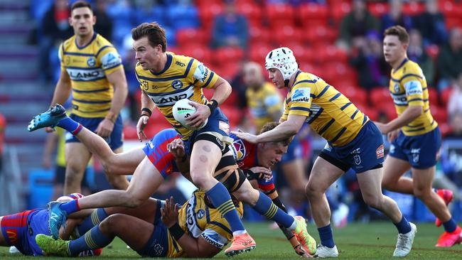 Clint Gutherson has proven his value to the Eels by really stepping up in the absence of star halfback Mitchell Moses. Picture: Cameron Spencer/Getty Images