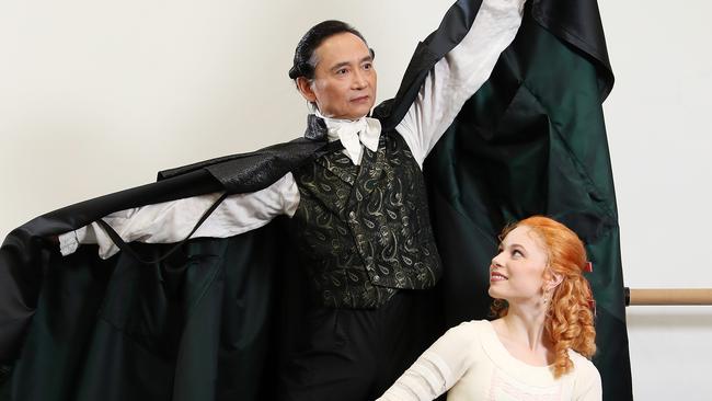 Li Cunxin and Mia Heathcote frock up to promote the screening of The Nutcracker