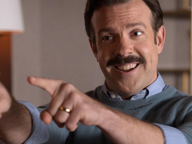 Jason Sudeikis in a scene from Ted Lasso.