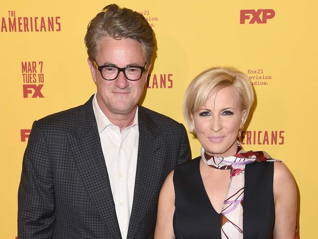 Joe Scarborough and Mika Brzezinski. Picture: AFP/Getty/Nicholas Hunt