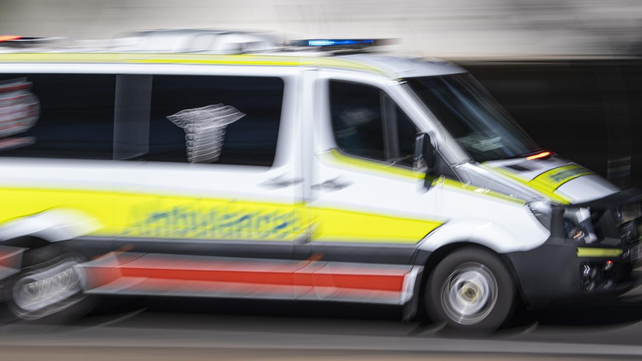 A total of five people, one of whom was a baby, were taken to hospital after a collision in a residential neighbourhood in the South Burnett around lunchtime today. Picture: Kevin Farmer