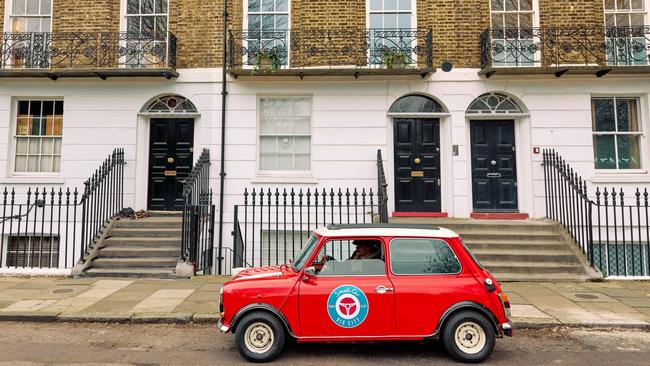 A Mini Cooper on a Small Car Big City tour of London. Picture: Visit Britain