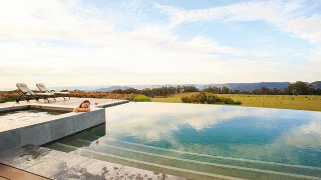 The outdoor pool at Spicers Peak Lodge. Picture: Supplied