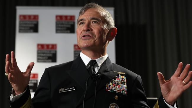 Admiral Harry Harris is the new American ambassador to Australia. Picture: Lyndon Mechielsen.