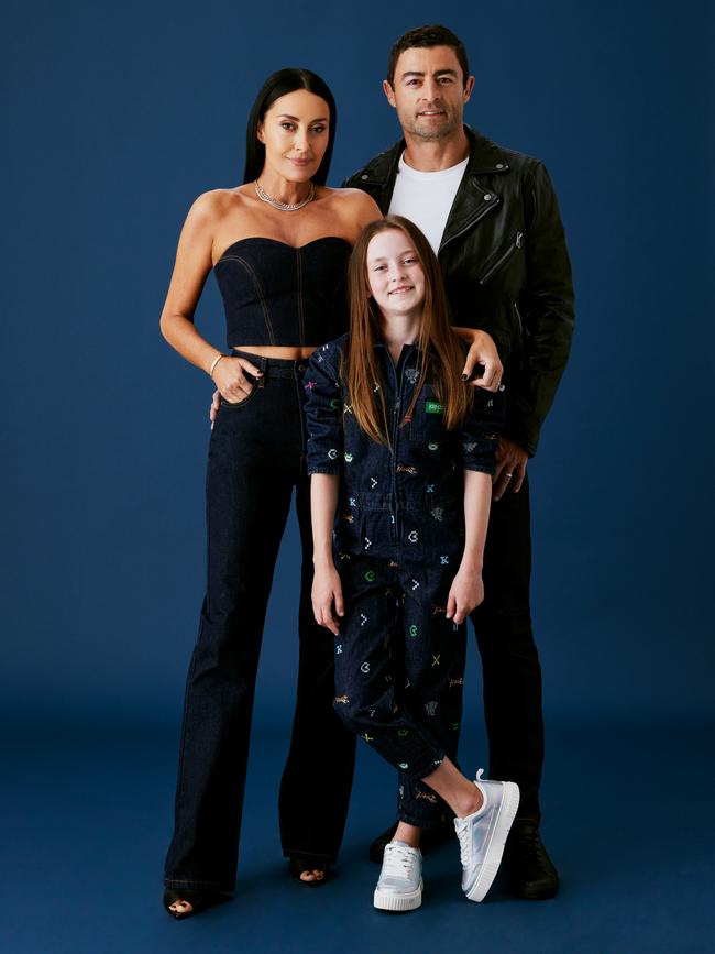 Terry Biviano Anthony Minichiello and daughter Azura. Picture: Daniel Nadel for Stellar