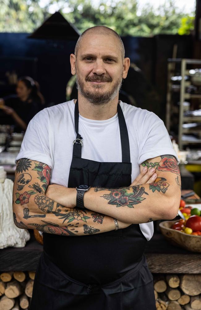 Chef Stephen Moore from Shelter Pererenan. Mr Pretet said he appreciated the chance to collaborate with chefs like Mr Moore, Mr Findlay and their team overseas. Picture: Supplied