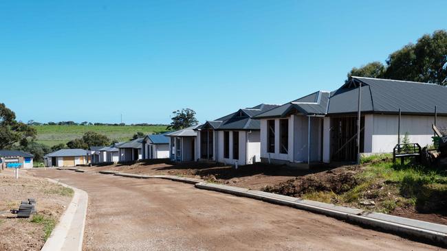 Unfinished development in O’Halloran Hill. Picture: NCA NewsWire / Naomi Jellicoe