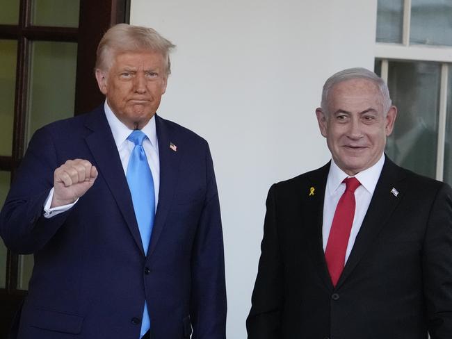 US President Donald Trump with Israeli Prime Minister Benjamin Netanyahu. Picture: AP