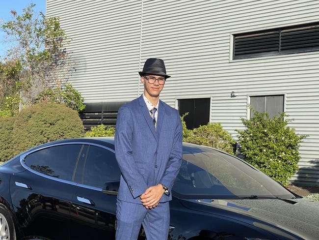 Seth Gibson arrives in style at the formal.