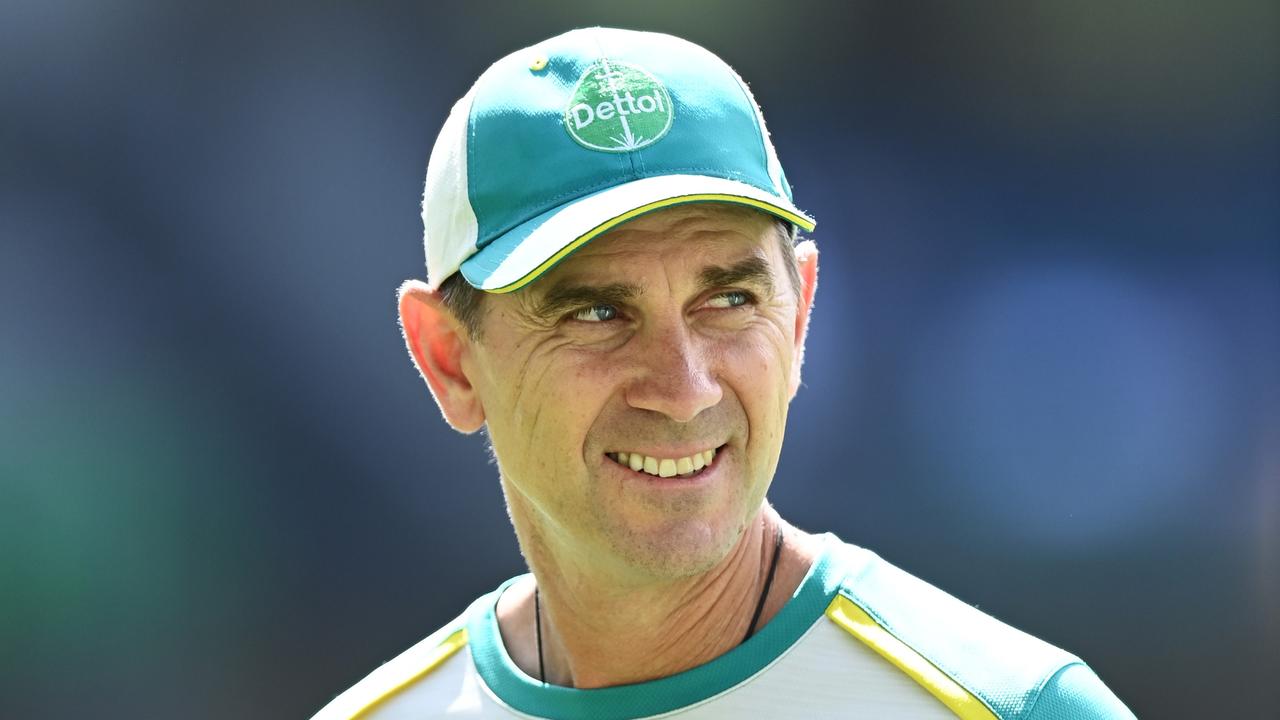 Pat Cummins played a straight bat when asked about Justin Langer’s future. Picture: Quinn Rooney/Getty Images)