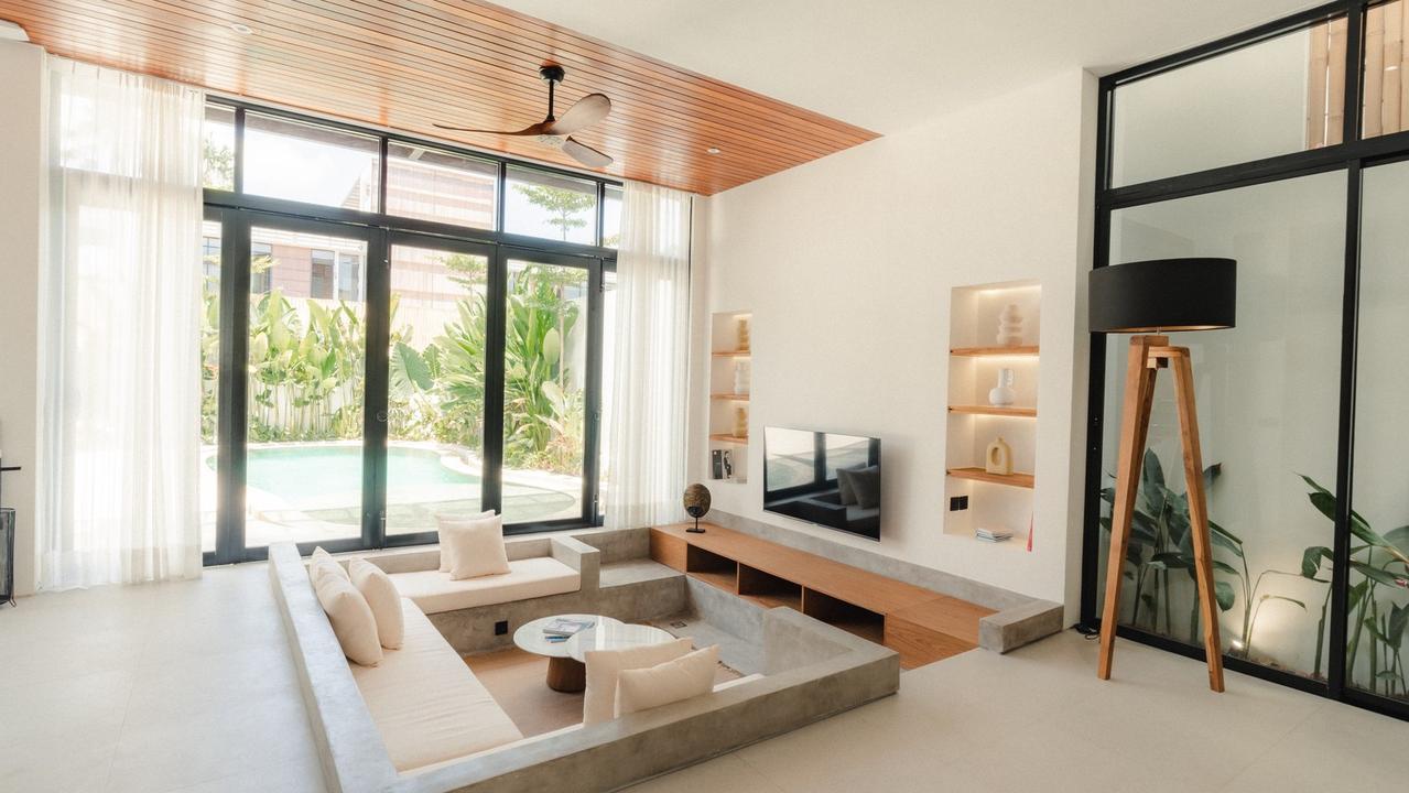 A three-bedroom villa in Canggu, Bali, has a 28-year lease. It’s on the market for $960,071 in Australian money. Credit: Ray White Indonesia.