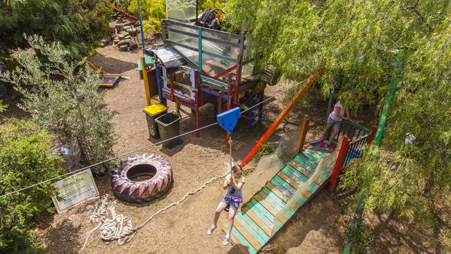 St Kilda Adventure Playground recreates the way kids were able to explore their local neighbourhoods unhindered in days gone by. Picture: Valeriu Campan