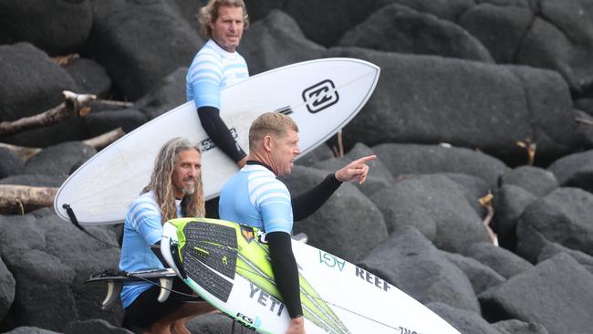 Mick Fanning at the Surf of Origin at Burleigh Beach. Picture: Annette Dew
