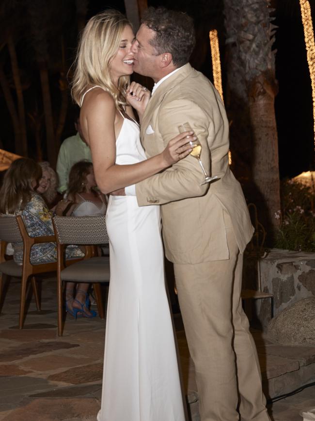 Karl Stefanovic and Jasmine Yarbrough share a kiss ahead of their wedding.