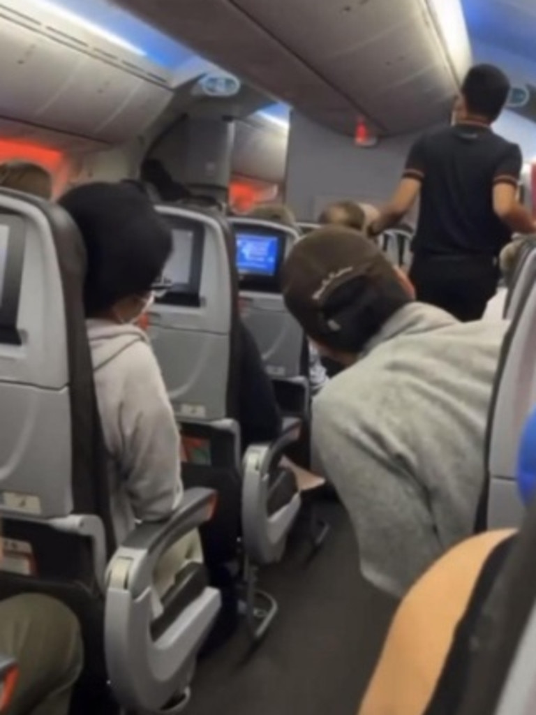 Passengers were seen cheering as she walked off the plane. Picture: Instagram