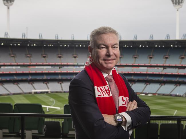 Andrew Pridham Chairman of the Sydney Swans at Melbourne Cricket Ground before the 2022 Grand Final. Picture: Valeriu Campan