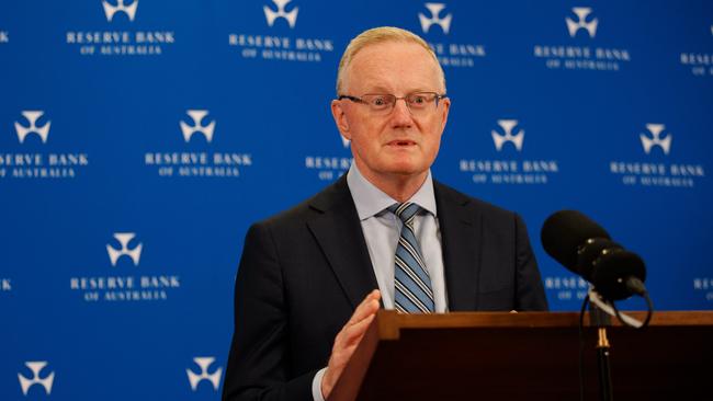 Philip Lowe has made it clear that it is critical fiscal policy act in concert with rises in the cash rate to subdue inflationary pressures. Picture: NCA NewsWire/Nikki Short