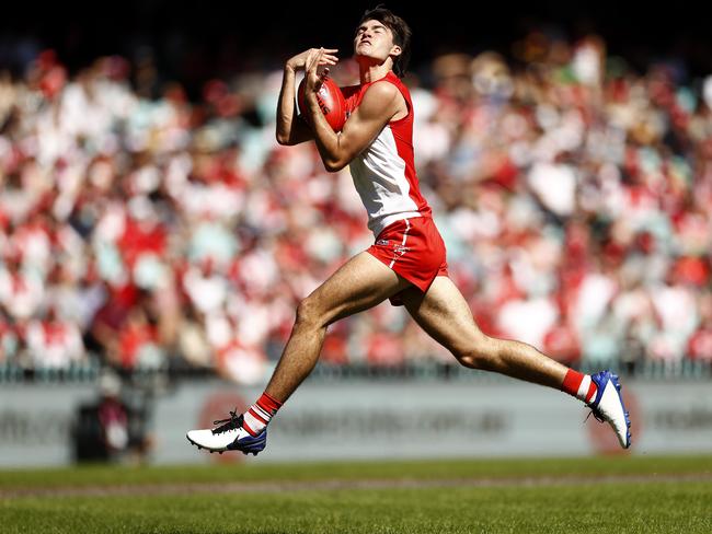 First-year Sydney Swan Logan McDonald’s made a big impression in his first two AFL matches. Picture: Ryan Pierse/Getty Images