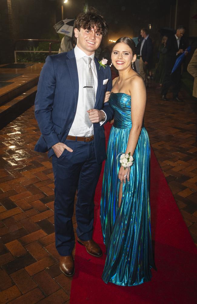 Noah Taylor partners Hannah Pocknee at Fairholme College formal, Wednesday, March 27, 2024. Picture: Kevin Farmer
