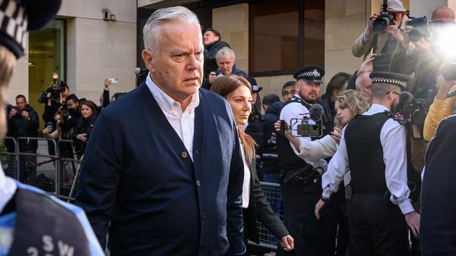 Former BBC broadcaster Huw Edwards leaves court after receiving a six-month jail sentence suspended for two years for accessing indecent images of children. Picture: Leon Neal/Getty Images