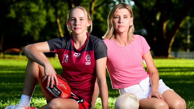 Sporting Chance; Daisy D'Arcy 17 with her mother Angie.